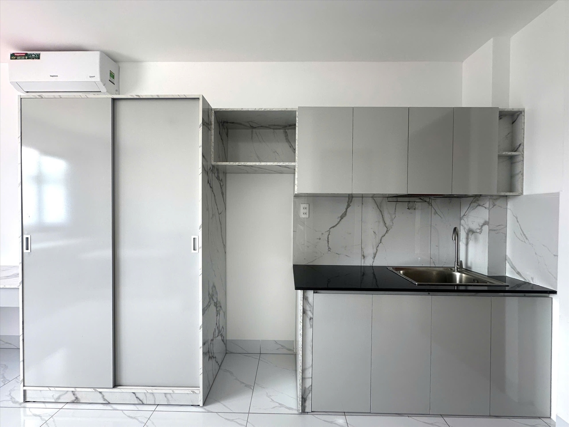 Phòng trọ Studio 28m2 tại SM House Chu Văn An - Bình Thạnh - Phòng bếp