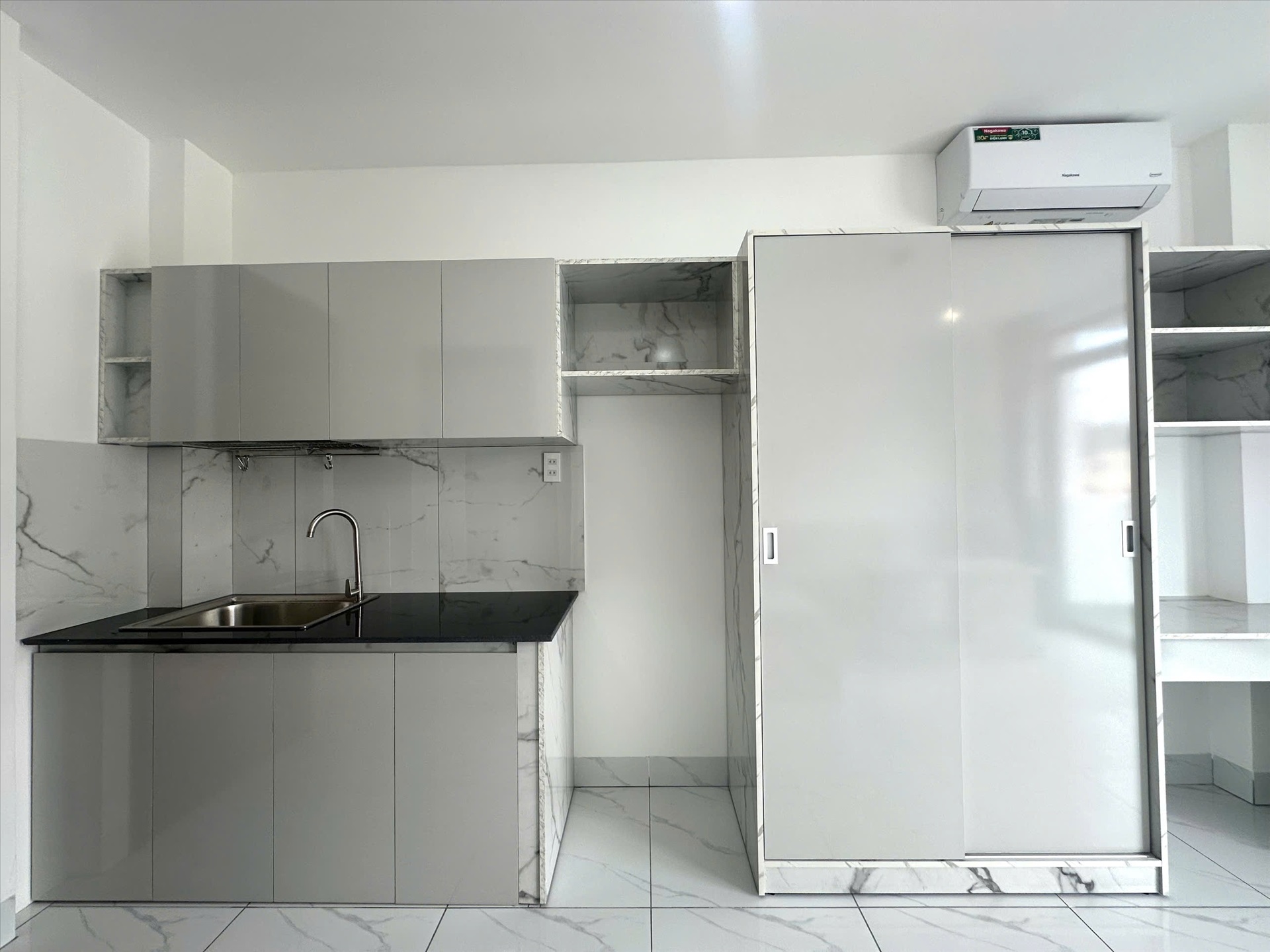 Phòng trọ Studio 30m2 tại SM House Chu Văn An - Bình Thạnh - Phòng bếp