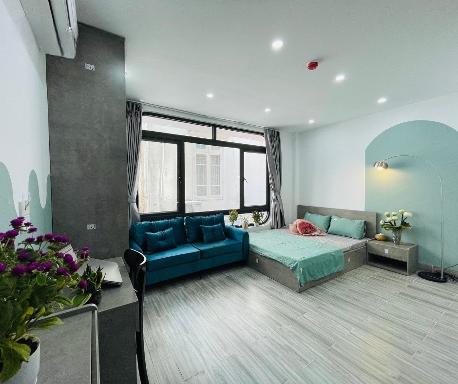 Phòng trọ Studio 35m2 tại Salahomes Nguyễn Thị Định - Cầu Giấy - Phòng ngủ