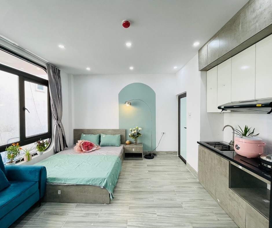 Phòng trọ Studio 35m2 tại Salahomes Nguyễn Thị Định - Cầu Giấy - Phòng ngủ