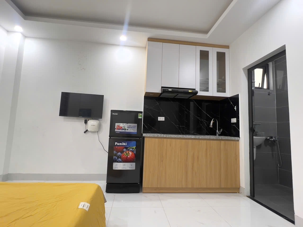 Phòng trọ Studio 20m2 tại The Home Đê La Thành - Đống Đa - Phòng ngủ