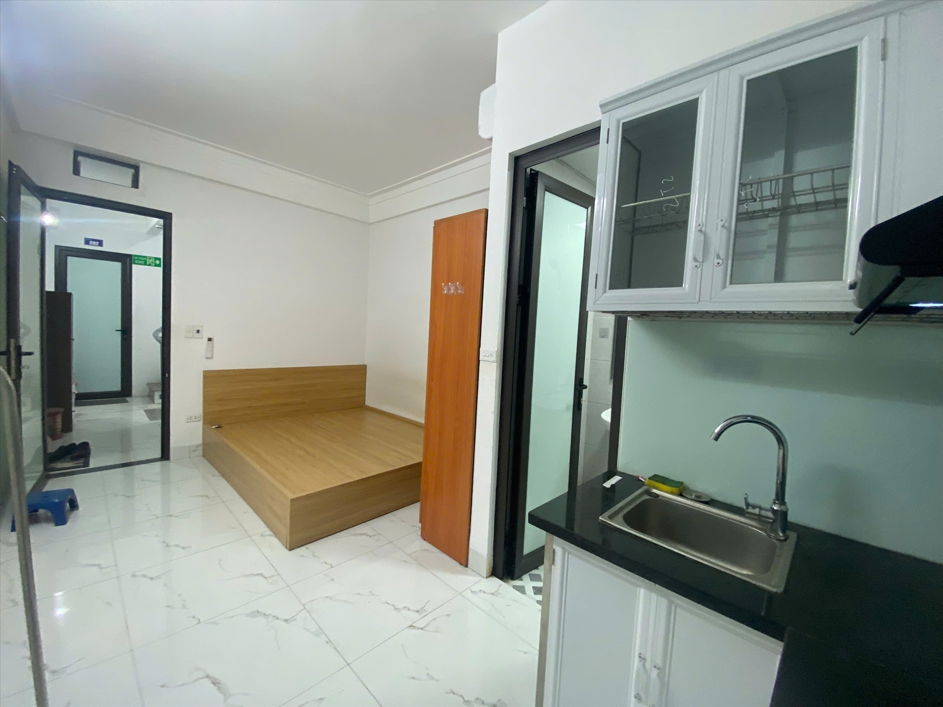 Phòng trọ Studio 20m2 tại TC Housing Trần Thái Tông - Cầu Giấy - Phòng ngủ