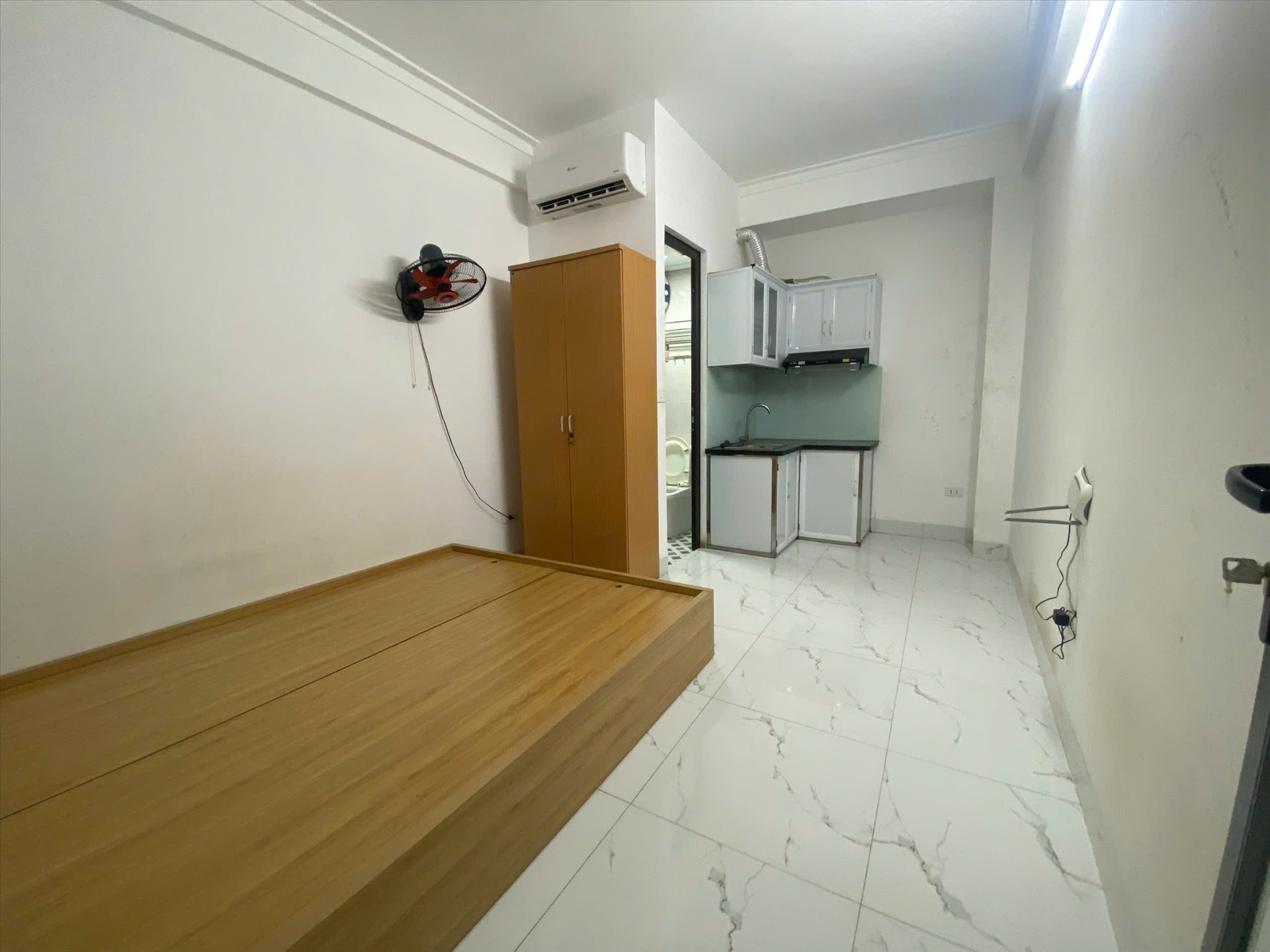 Phòng trọ Studio 20m2 tại TC Housing Trần Thái Tông - Cầu Giấy - Phòng ngủ