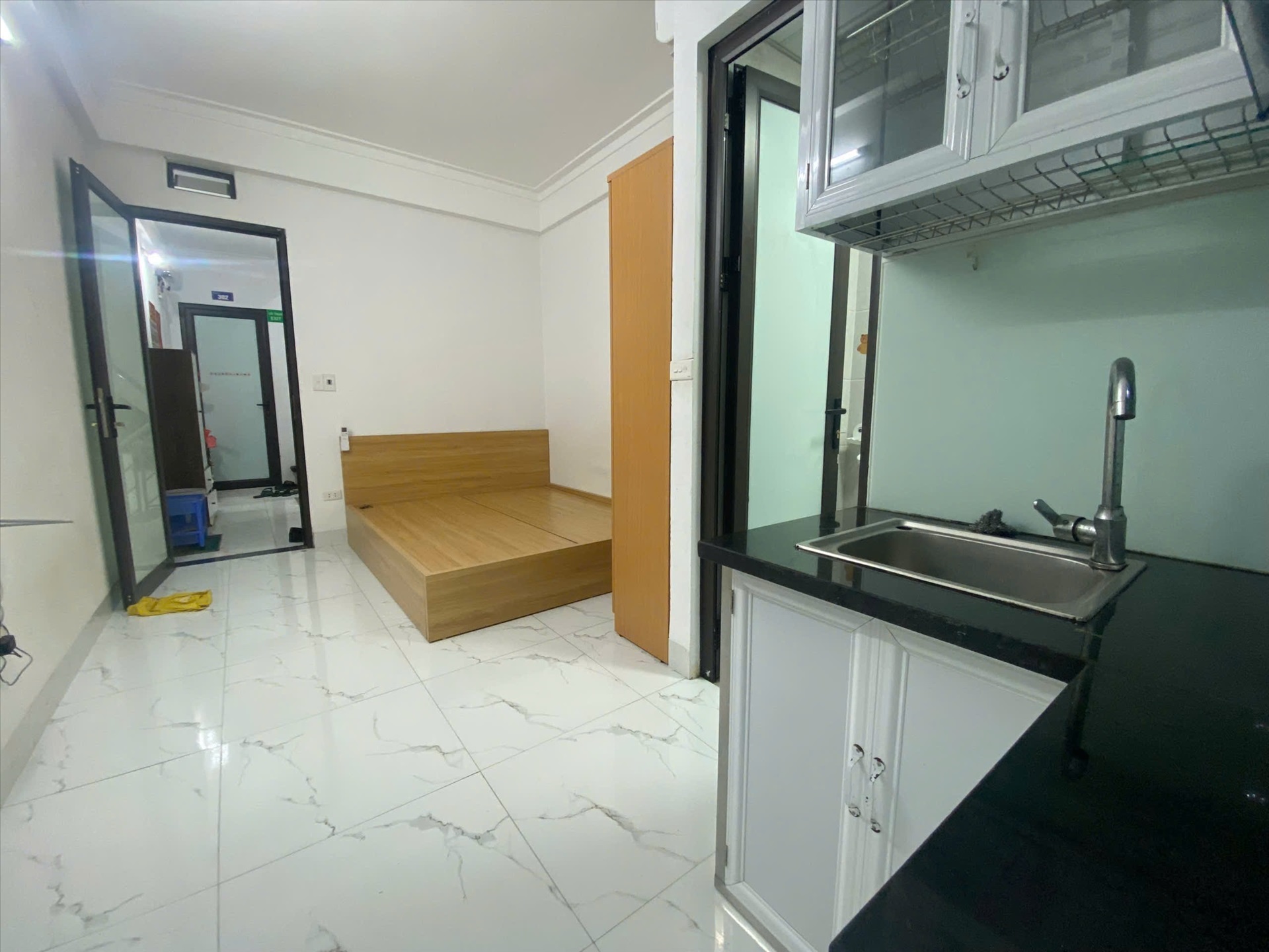 Phòng trọ Studio 20m2 tại TC Housing Trần Thái Tông - Cầu Giấy - Phòng ngủ