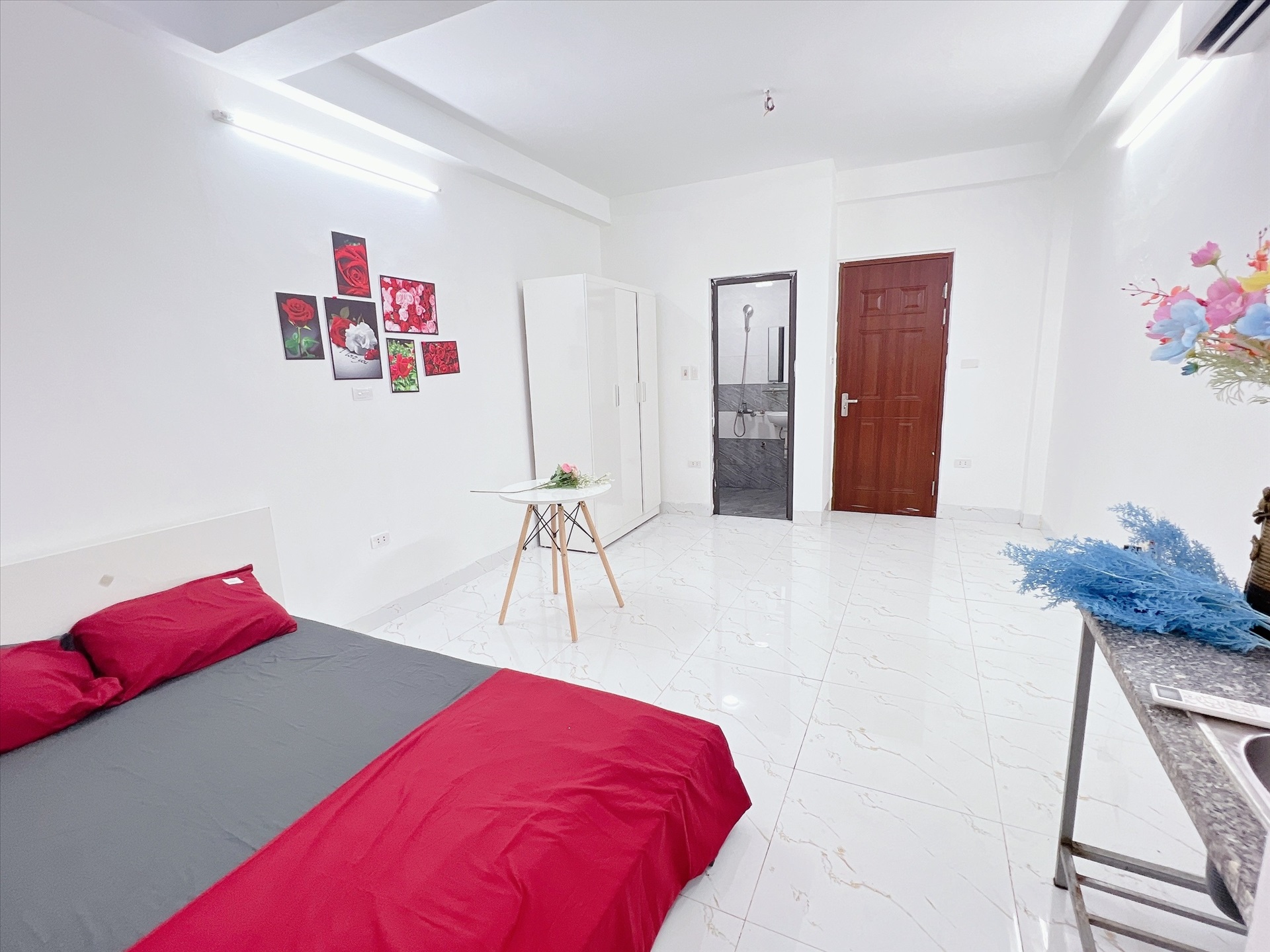 Phòng trọ Studio 25m2 tại Happy Homes 1 Trần Bình - Cầu Giấy - Phòng ngủ