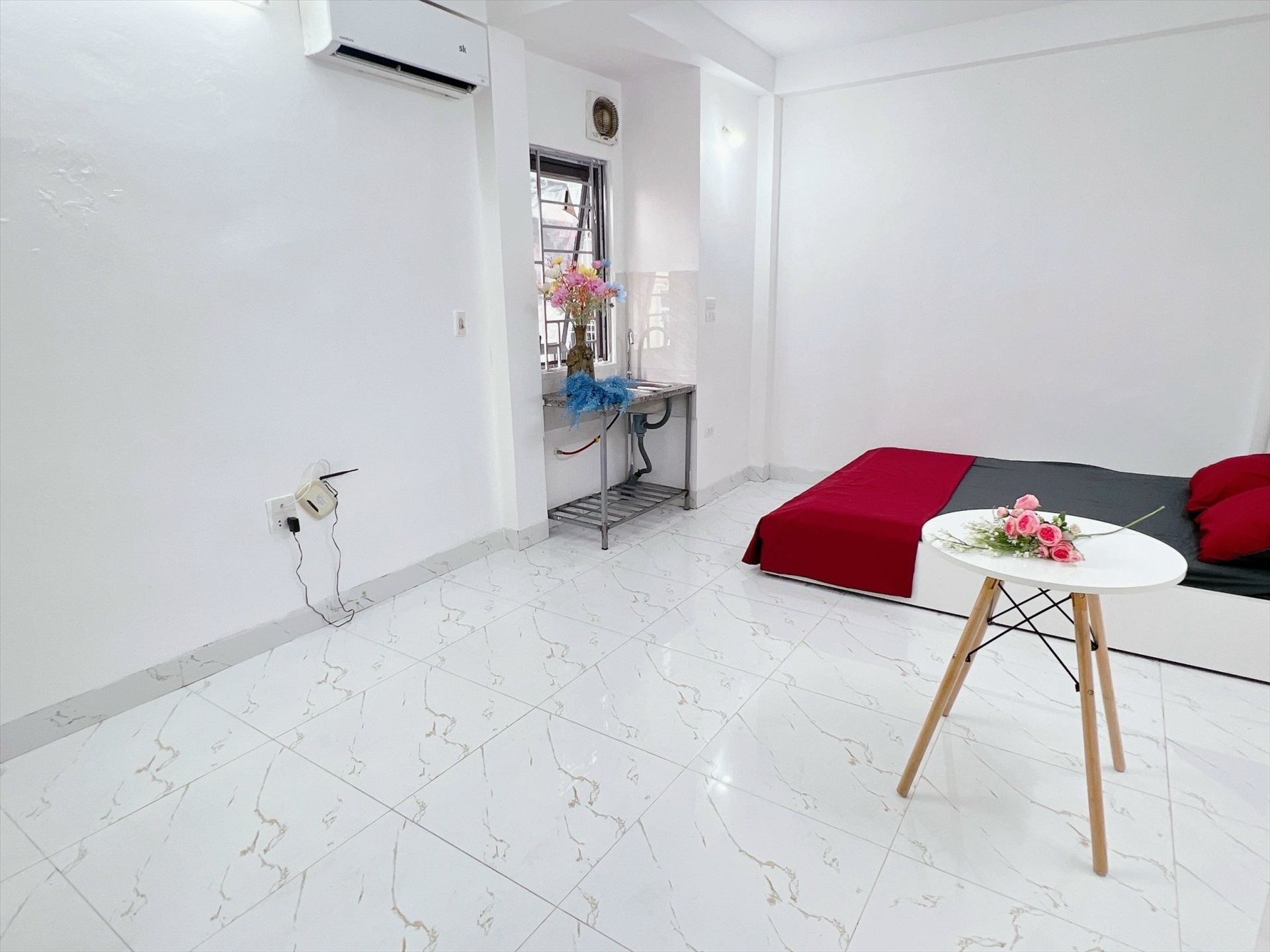 Phòng trọ Studio 25m2 tại Happy Homes 1 Trần Bình - Cầu Giấy - Phòng ngủ