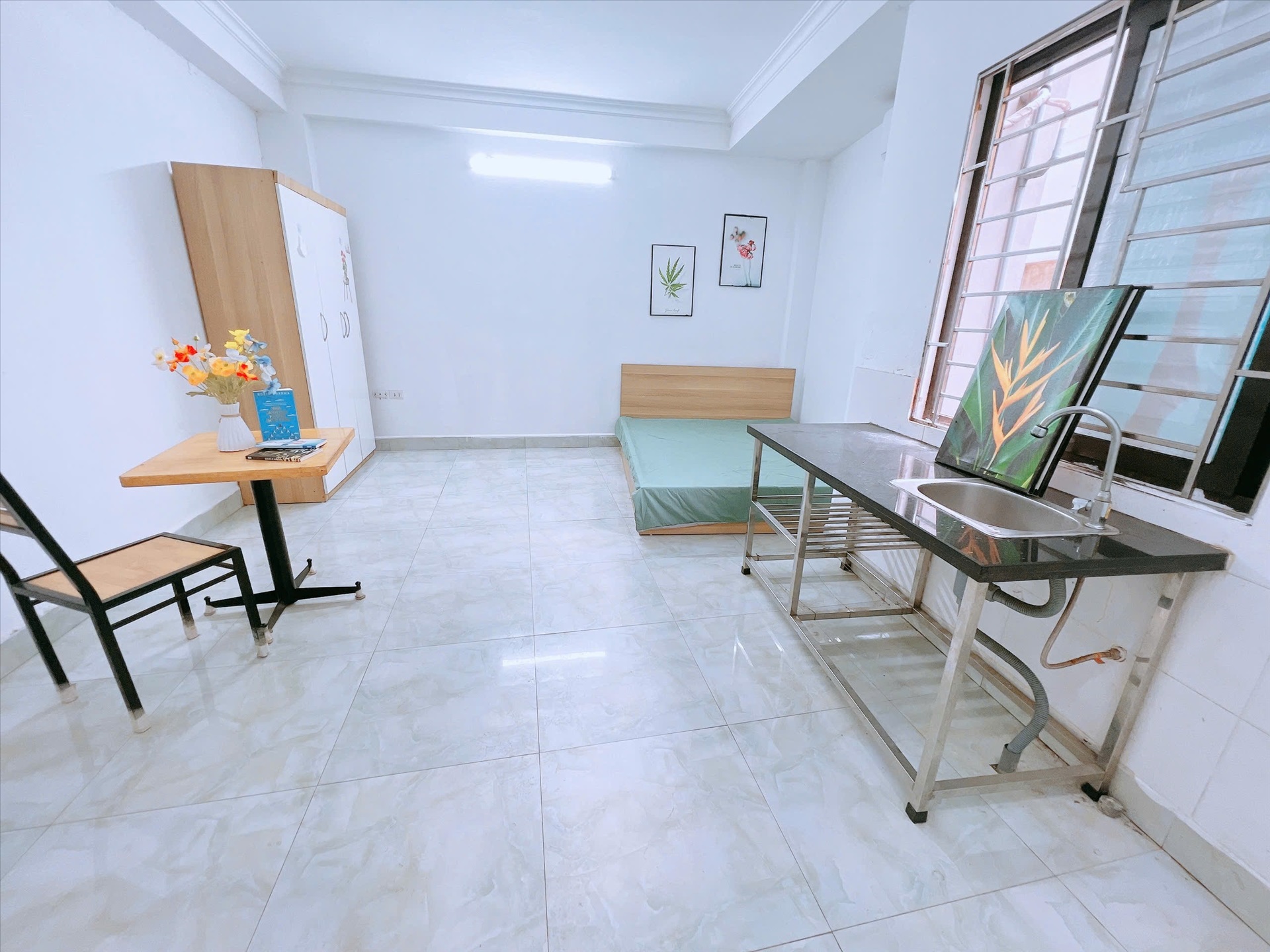 Phòng trọ Studio 24m2 tại Happy Homes 1 Mỹ Đình - Nam Từ Liêm - Phòng ngủ