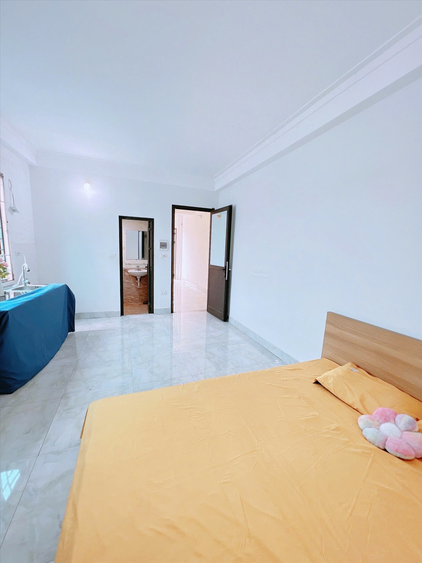 Phòng trọ Studio 24m2 tại Happy Homes 1 Mỹ Đình - Nam Từ Liêm - Phòng ngủ