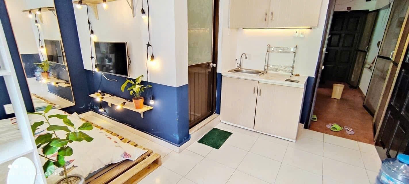 Phòng trọ Studio 22m2 tại Sumi House Chu Văn An - Bình Thạnh - Phòng khách