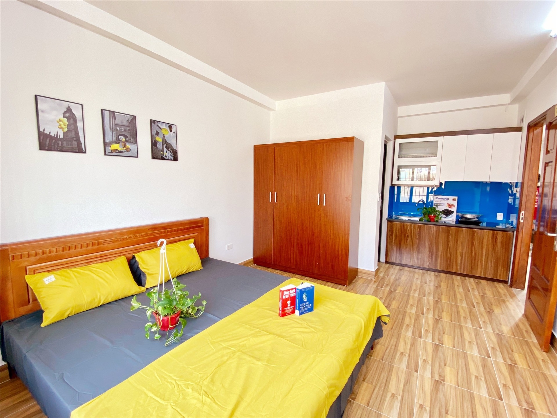 Phòng trọ Studio 28m2 tại Suha Home Khương Đình - Thanh Xuân - Phòng ngủ