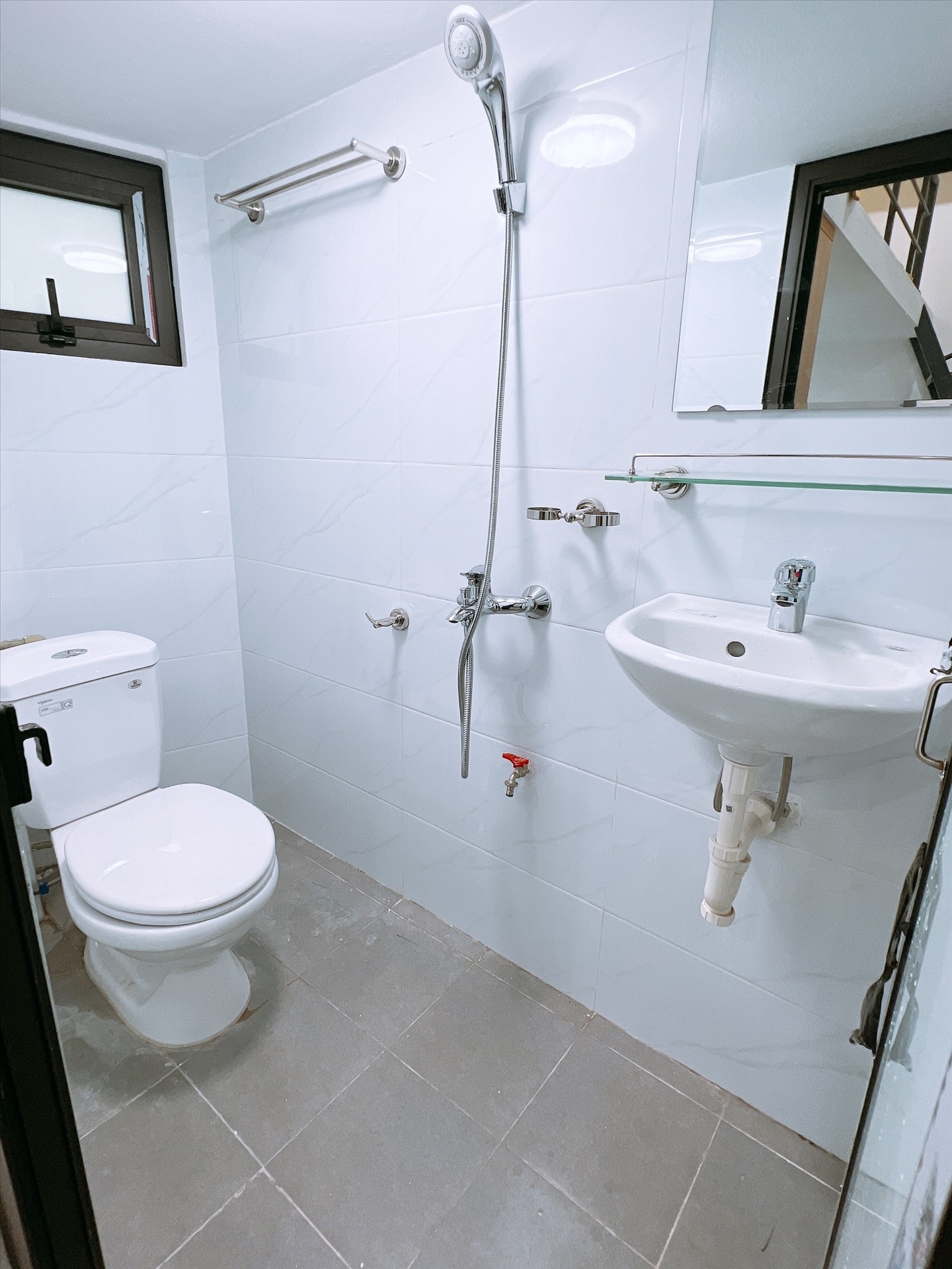 Phòng trọ Duplex 25m2 tại Happyhomes Trần Cung - Bắc Từ Liêm - Phòng tắm