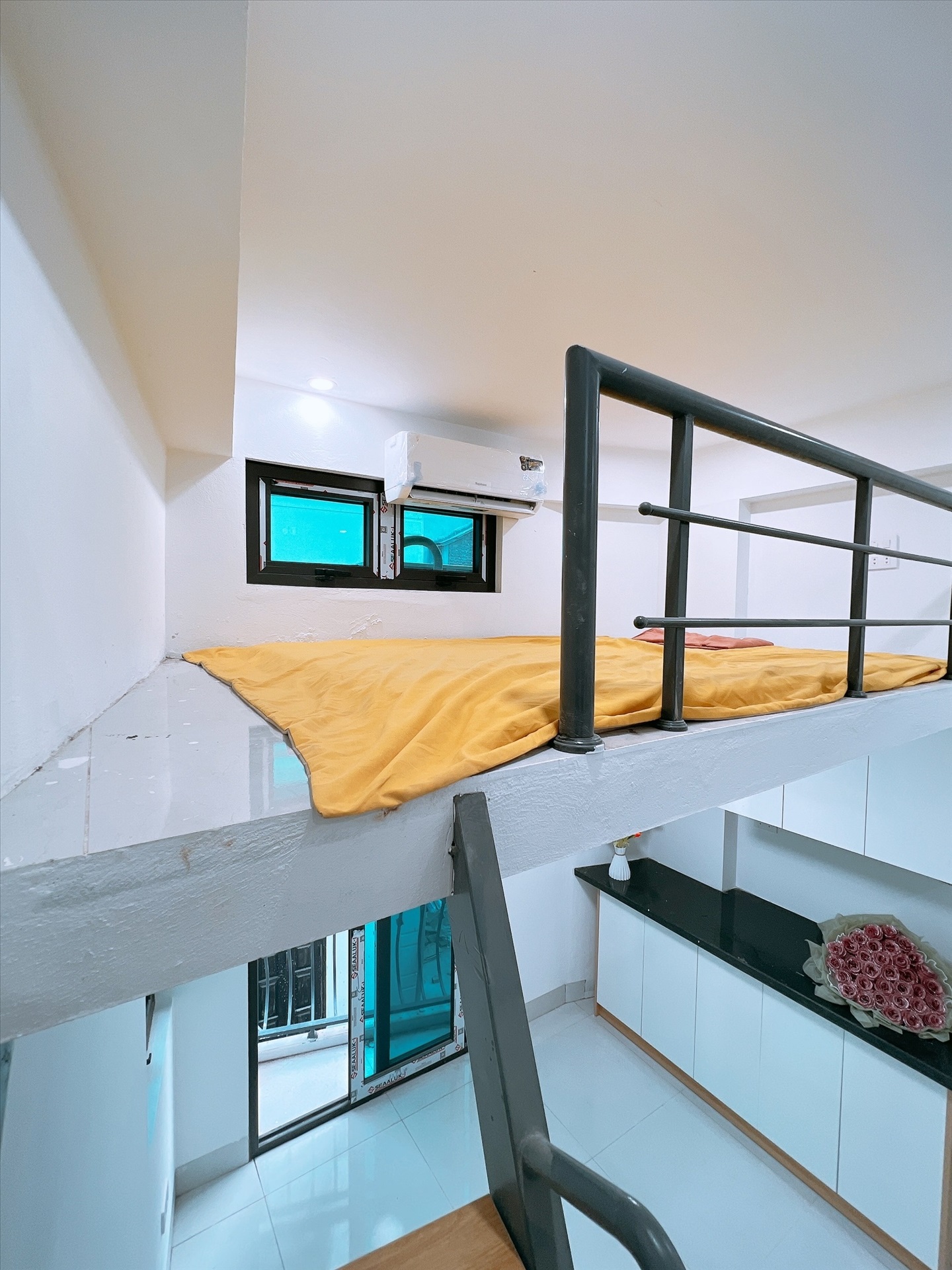 Phòng trọ Duplex 25m2 tại Happyhomes Trần Cung - Bắc Từ Liêm - Phòng ngủ