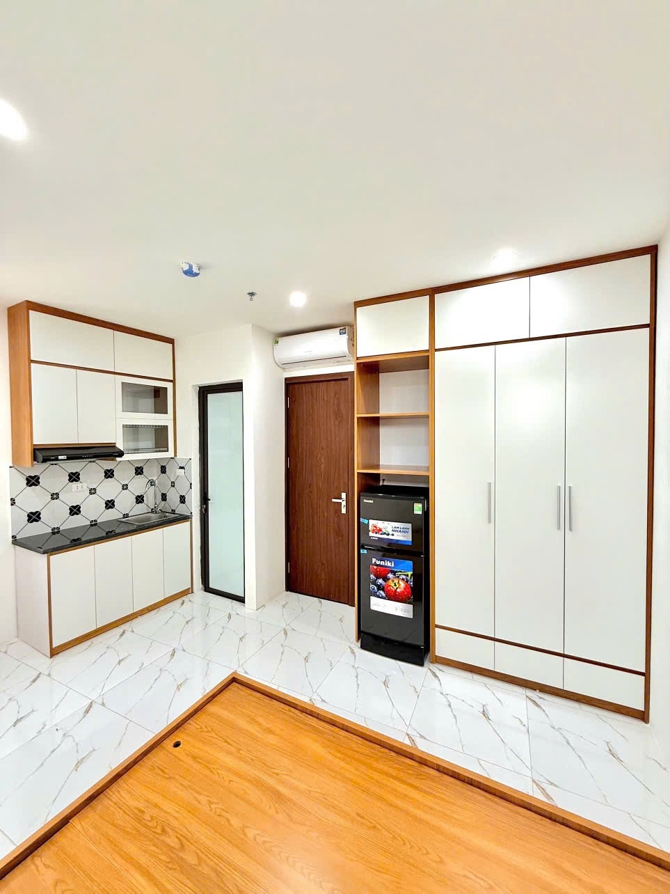 Phòng trọ Studio 28m2 tại 4PS Housing Giáp Bát - Hoàng Mai - Phòng khách