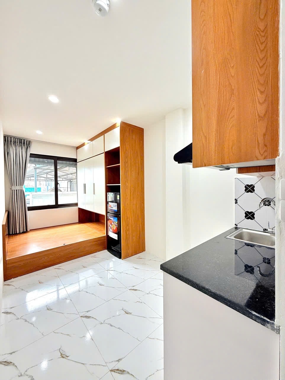 Phòng trọ Studio 25m2 tại 4PS Housing Giáp Bát - Hoàng Mai - Phòng khách