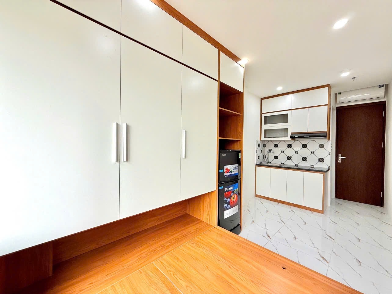 Phòng trọ Studio 25m2 tại 4PS Housing Giáp Bát - Hoàng Mai - Phòng khách