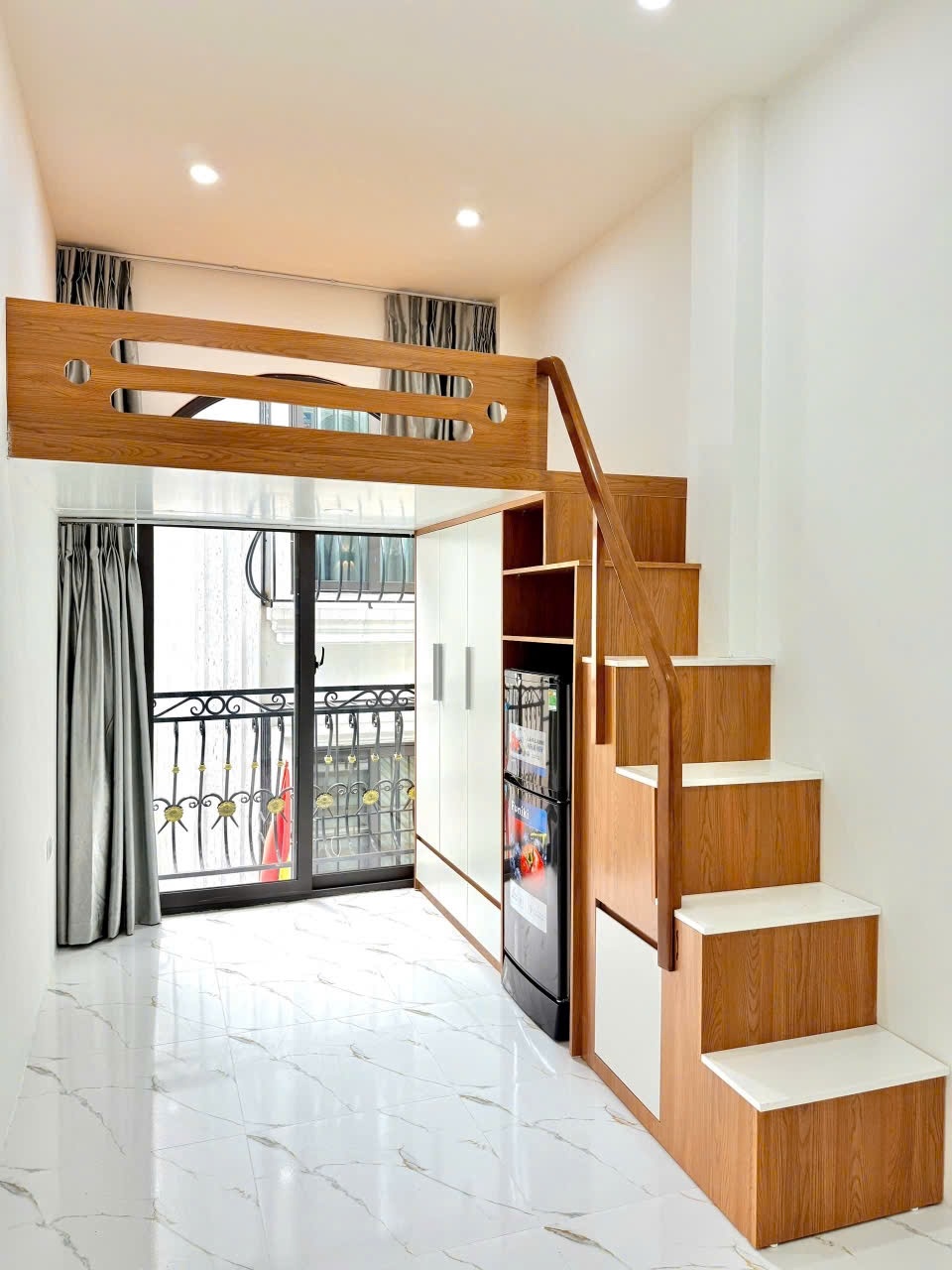 Phòng trọ Duplex 25m2 tại 4PS Housing Giáp Bát - Hoàng Mai - Phòng ngủ