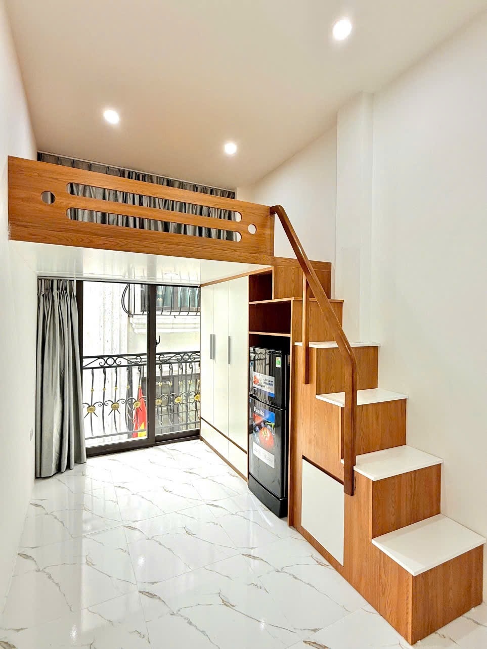 Phòng trọ Duplex 25m2 tại 4PS Housing Giáp Bát - Hoàng Mai - Phòng ngủ