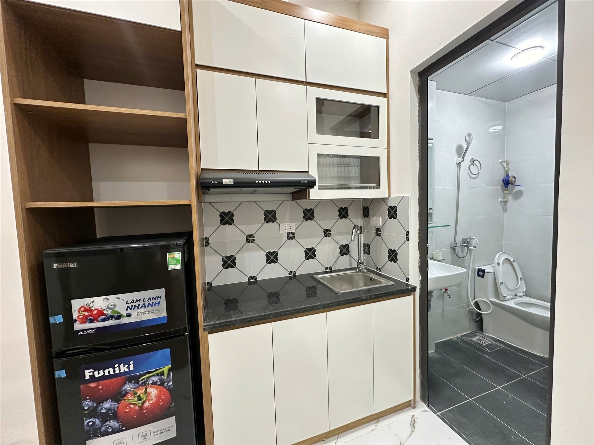 Phòng trọ Studio 25m2 tại 4PS Housing Giáp Bát - Hoàng Mai - Phòng bếp