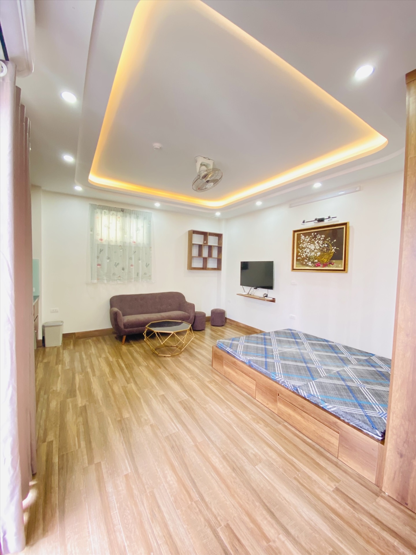Phòng trọ Studio 28m2 tại Airstay Cự Lộc - Thanh Xuân - Phòng ngủ