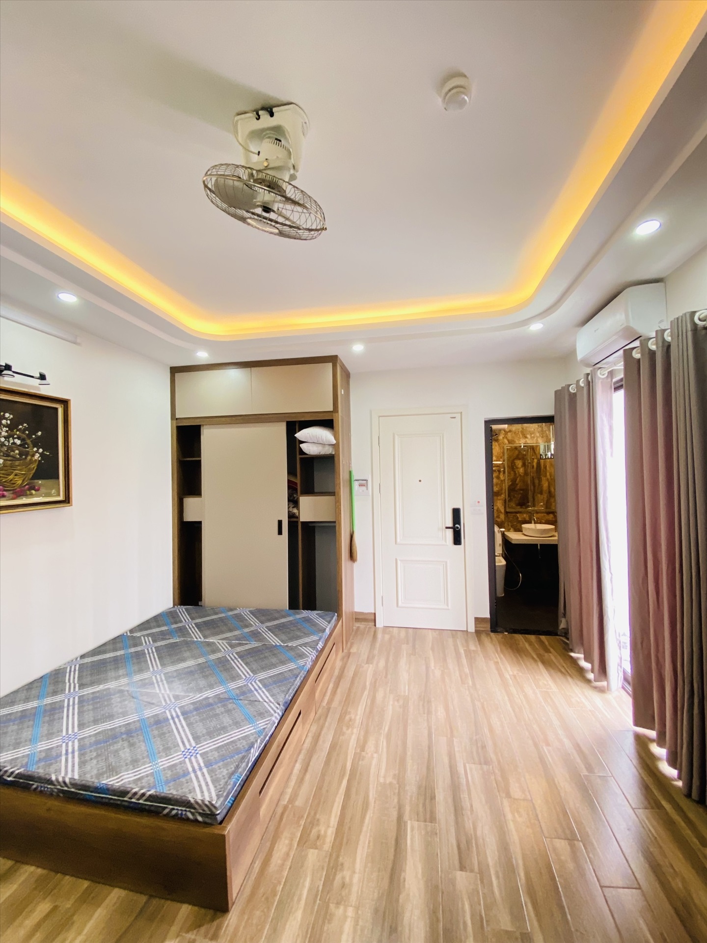 Phòng trọ Studio 28m2 tại Airstay Cự Lộc - Thanh Xuân - Phòng ngủ