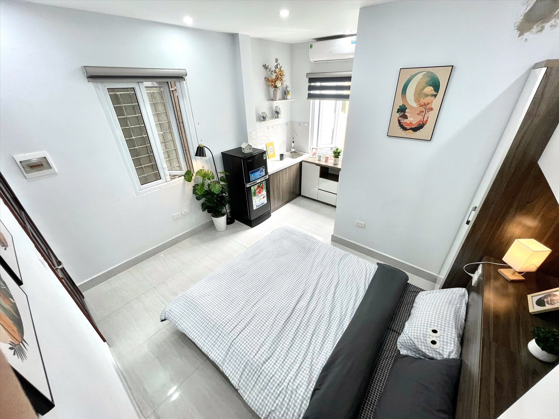 Phòng trọ Studio 18m2 tại Airstay Trần Đại Nghĩa - Hai Bà Trưng - Phòng ngủ