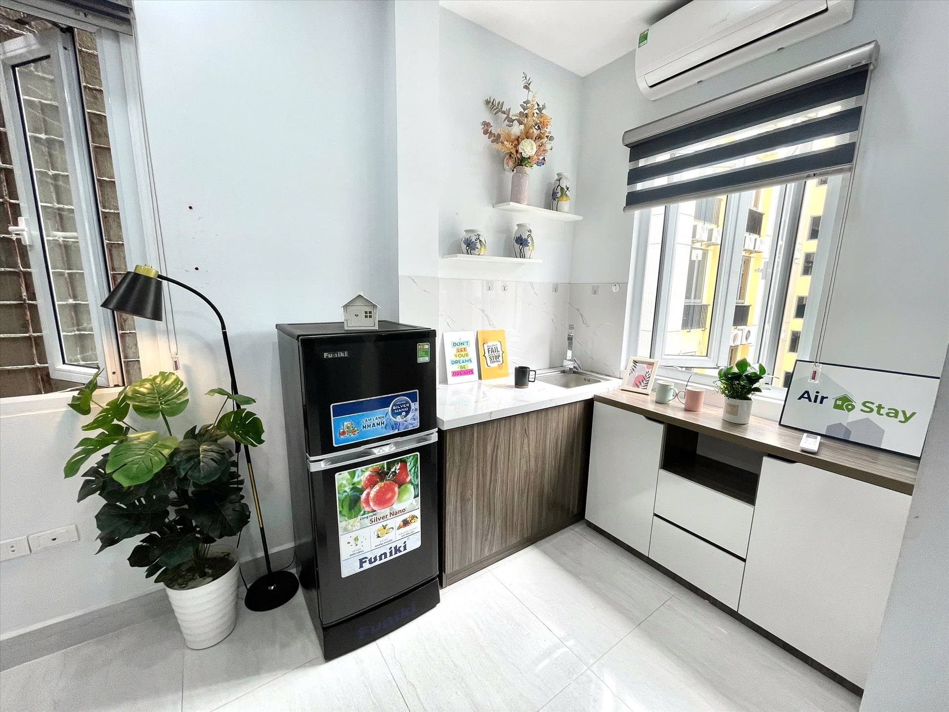Phòng trọ Studio 18m2 tại Airstay Trần Đại Nghĩa - Hai Bà Trưng - Phòng bếp