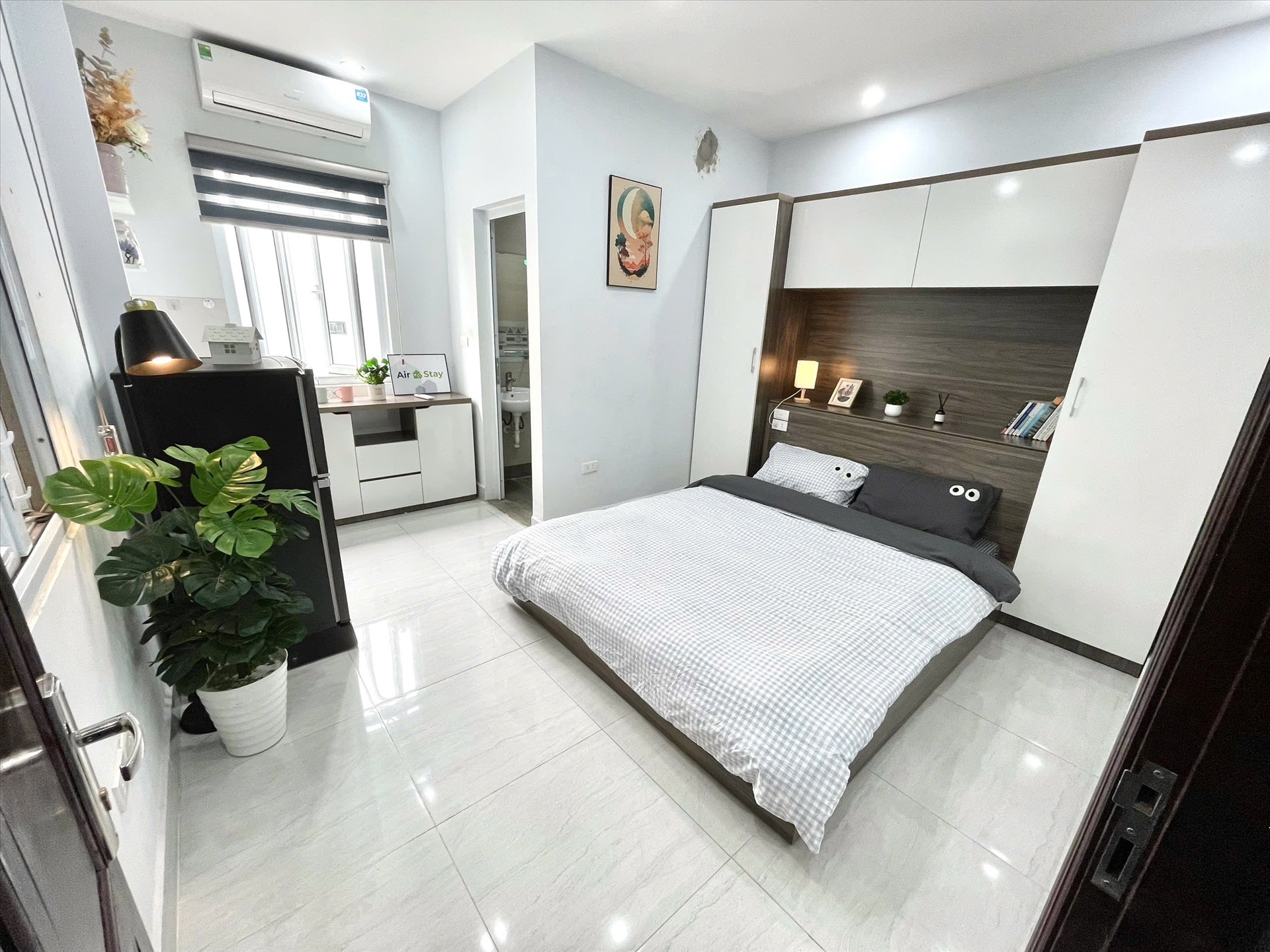 Phòng trọ Studio 18m2 tại Airstay Trần Đại Nghĩa - Hai Bà Trưng - Phòng ngủ