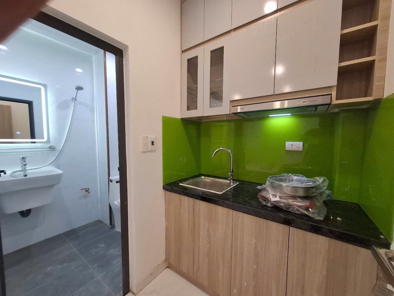 Phòng trọ Studio 25m2 tại HT Home An Dương Vương - Bắc Từ Liêm - Phòng bếp