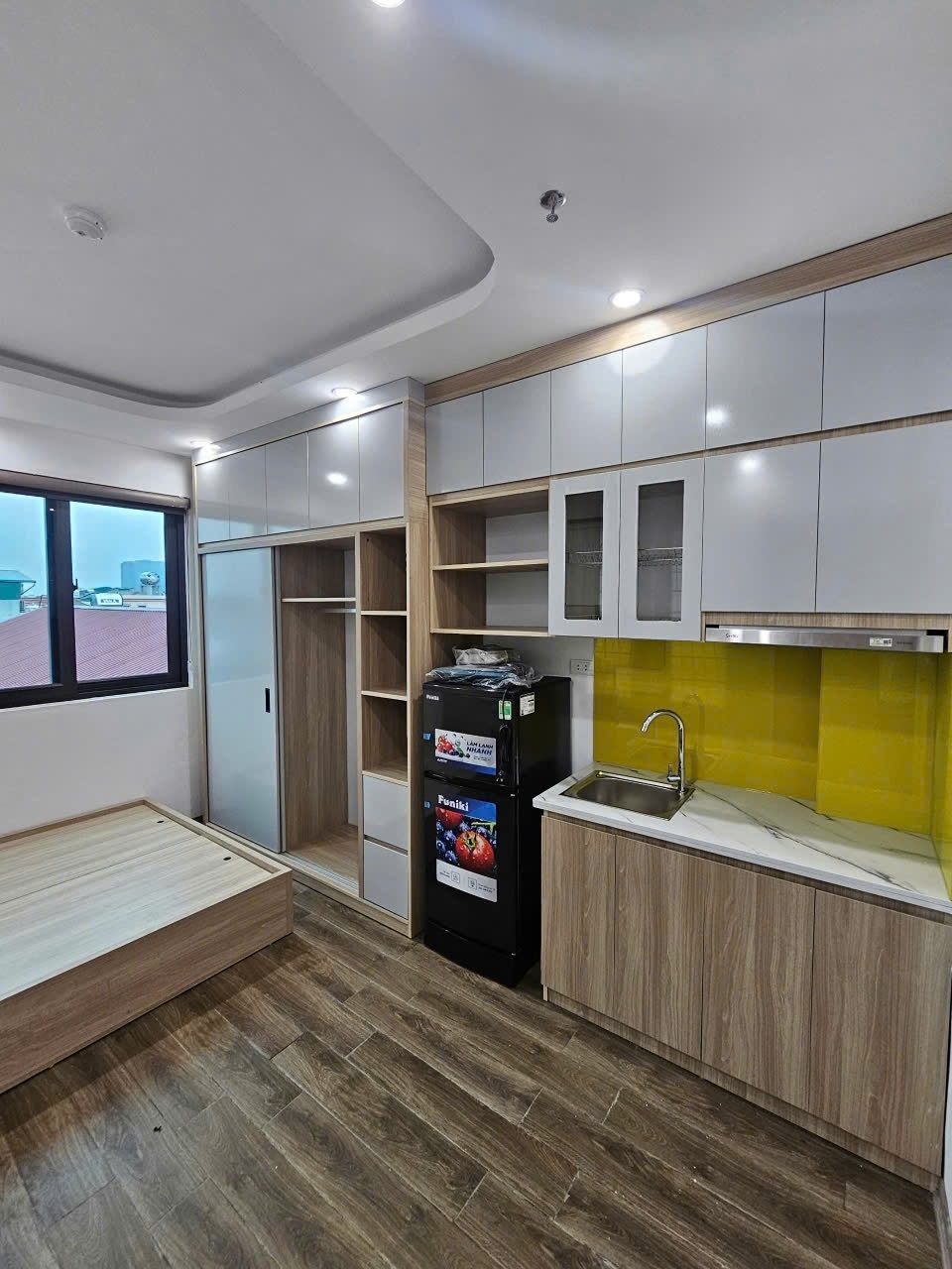 Phòng trọ Studio 22m2 tại HT Home Âu Cơ - Tây Hồ - Phòng khách