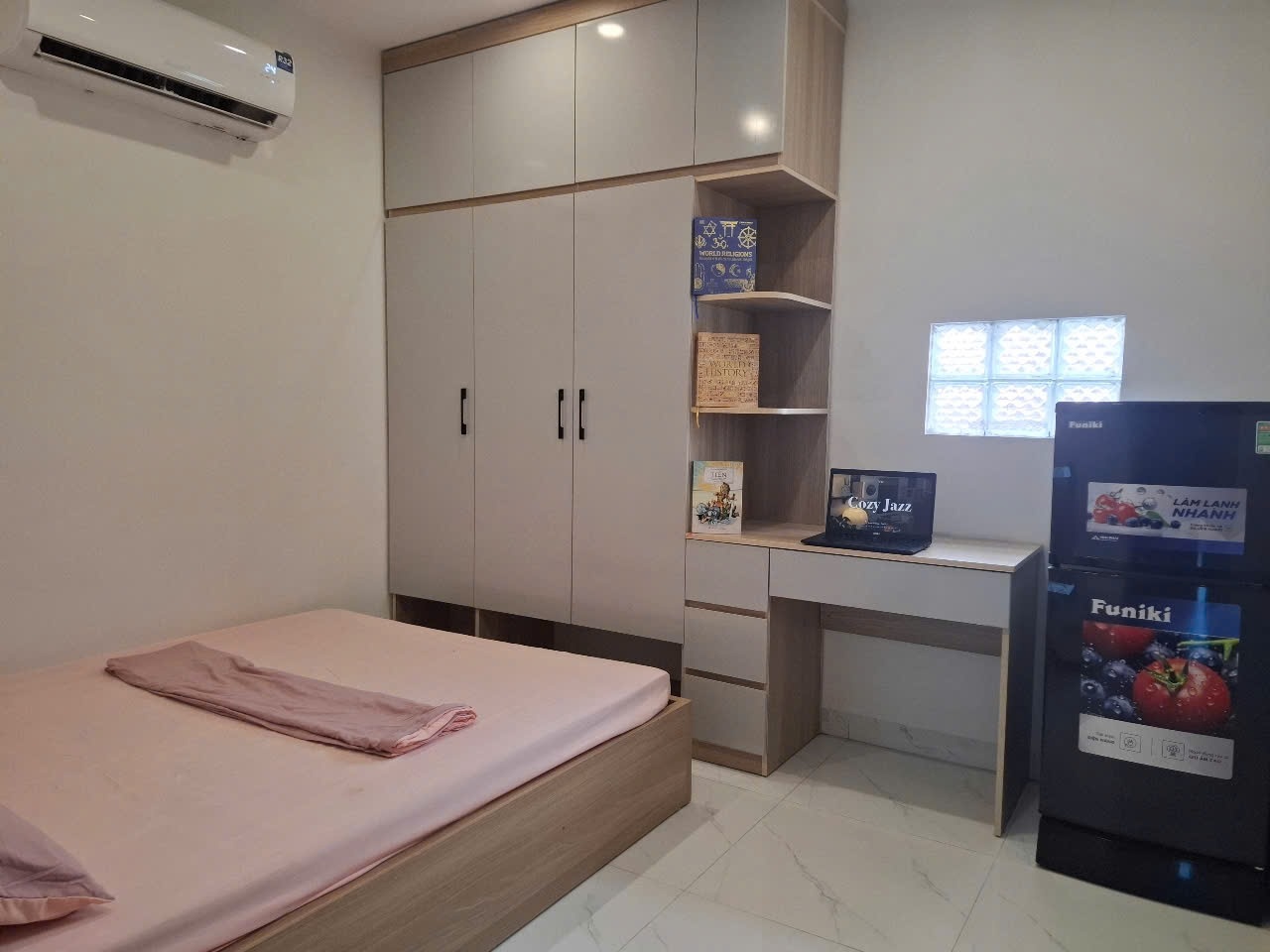 Phòng trọ Studio 25m2 tại HT Home An Dương Vương - Bắc Từ Liêm - Phòng ngủ
