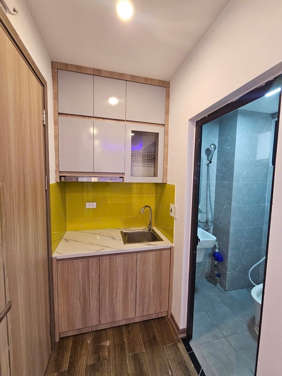 Phòng trọ Studio 22m2 tại HT Home Âu Cơ - Tây Hồ - Phòng bếp