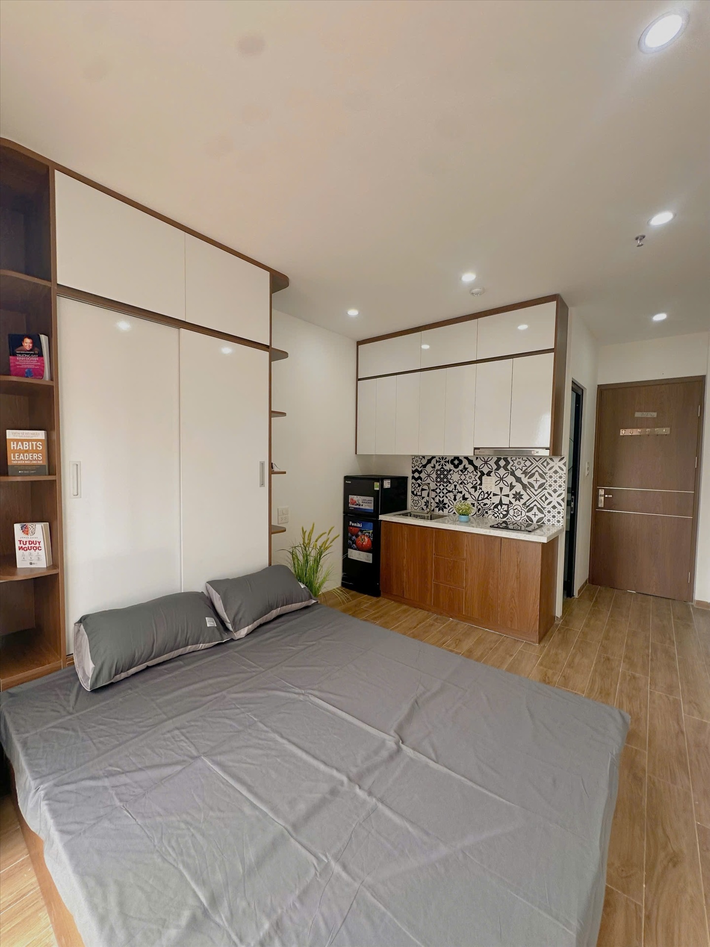 Phòng trọ Studio 22m2 tại DreamHouse Hoàng Hoa Thám - Ba Đình - Phòng ngủ