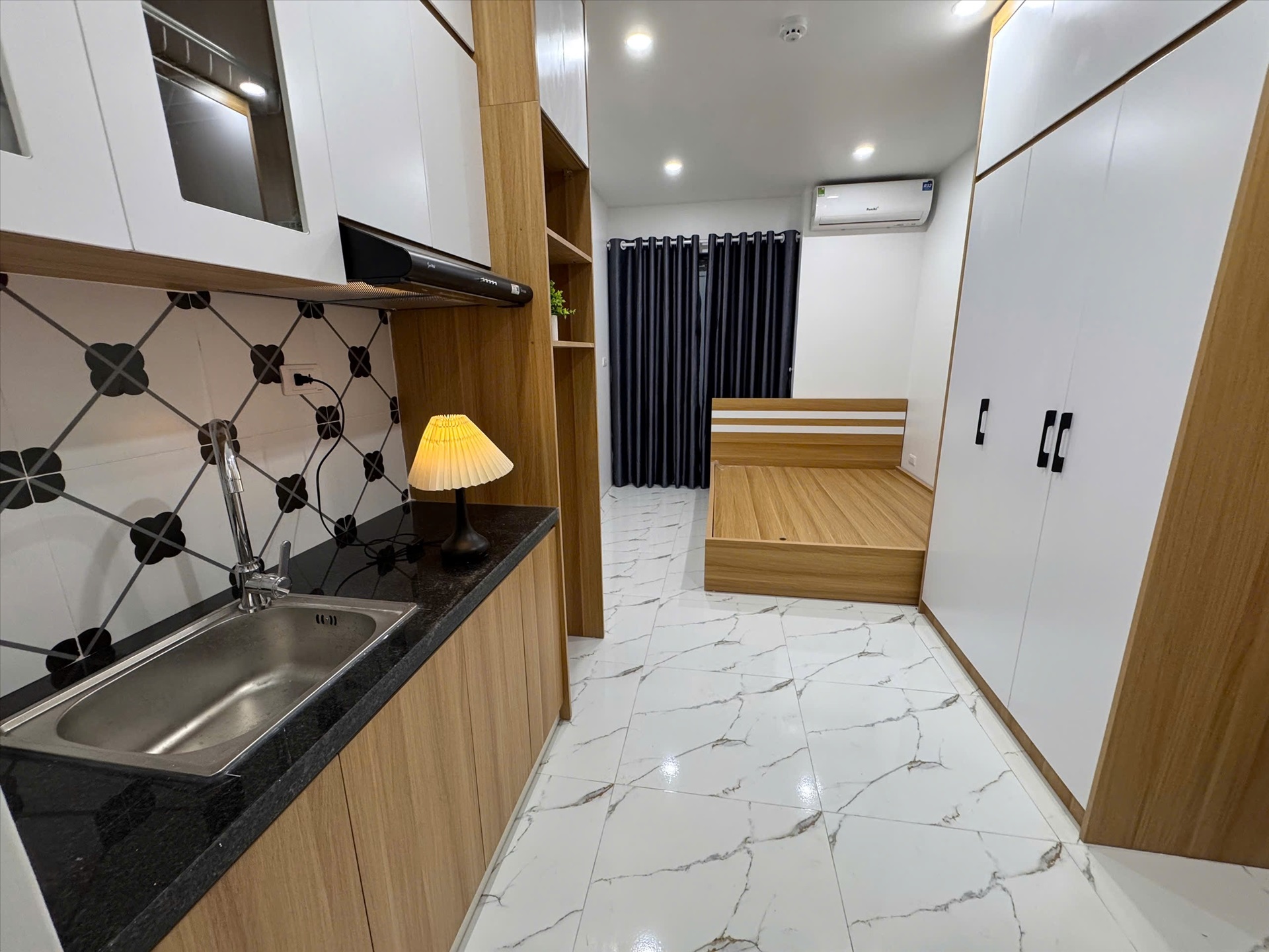 Phòng trọ Studio 25m2 tại 4PS Housing 1 Pháo Đài Láng - Đống Đa - Phòng khách