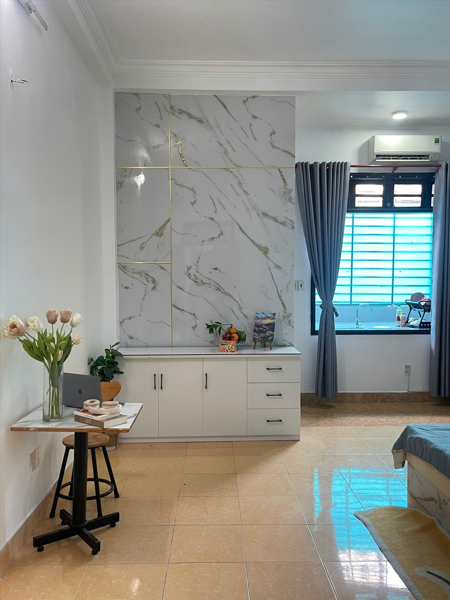Phòng trọ Studio 25m2 tại Donis House Võ Duy Ninh - Bình Thạnh - Phòng ngủ