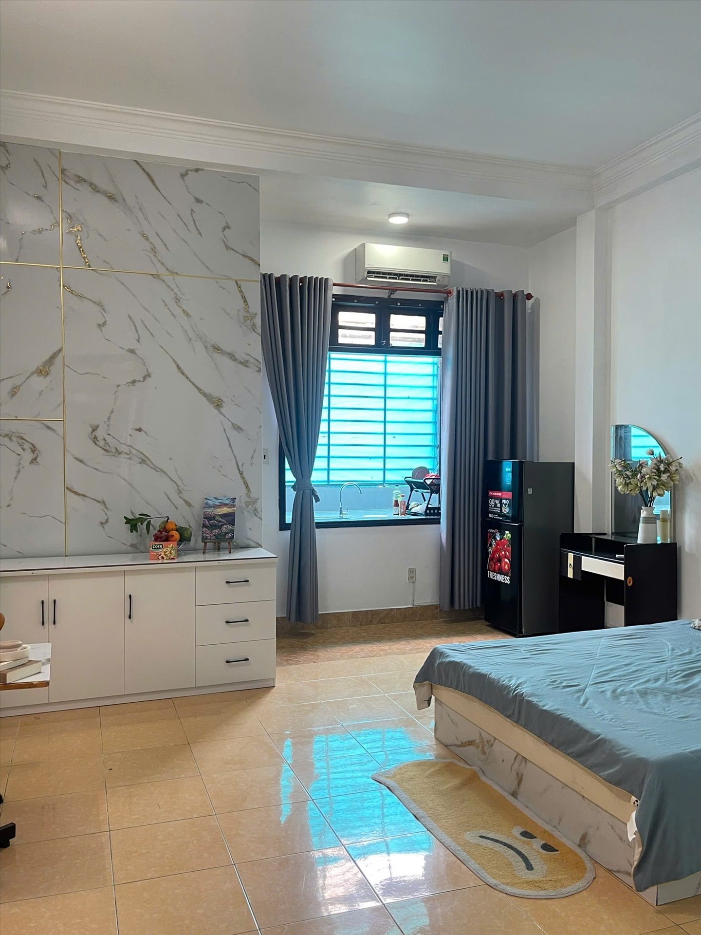 Phòng trọ Studio 25m2 tại Donis House Võ Duy Ninh - Bình Thạnh - Phòng ngủ