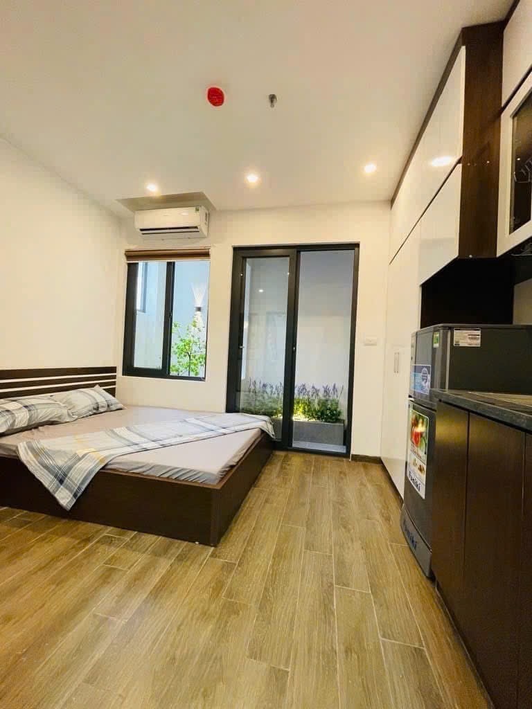 Phòng trọ Studio 25m2 tại AT Home Hồ Tùng Mậu - Cầu Giấy - Phòng ngủ