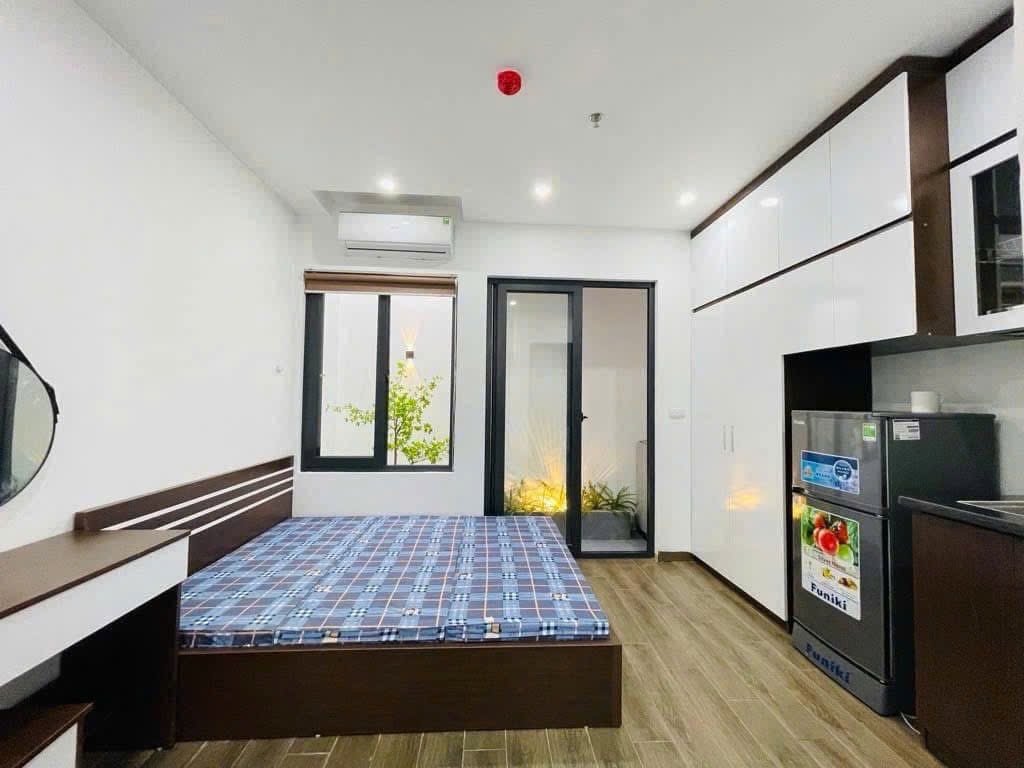 Phòng trọ Studio 25m2 tại AT Home Hồ Tùng Mậu - Cầu Giấy - Phòng ngủ