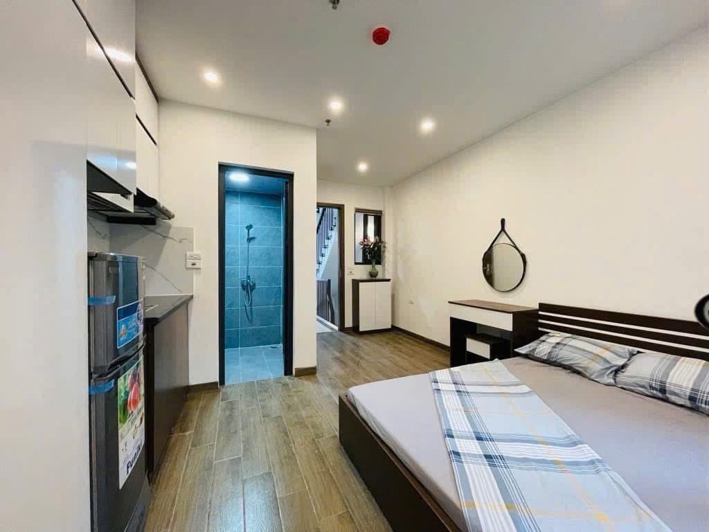 Phòng trọ Studio 25m2 tại AT Home Hồ Tùng Mậu - Cầu Giấy - Phòng ngủ