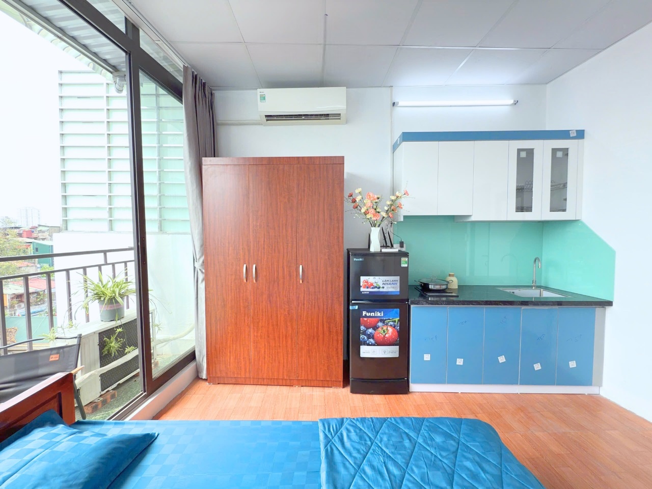 Phòng trọ Studio 35m2 tại Salahomes Hồng Mai - Hai Bà Trưng - Phòng ngủ