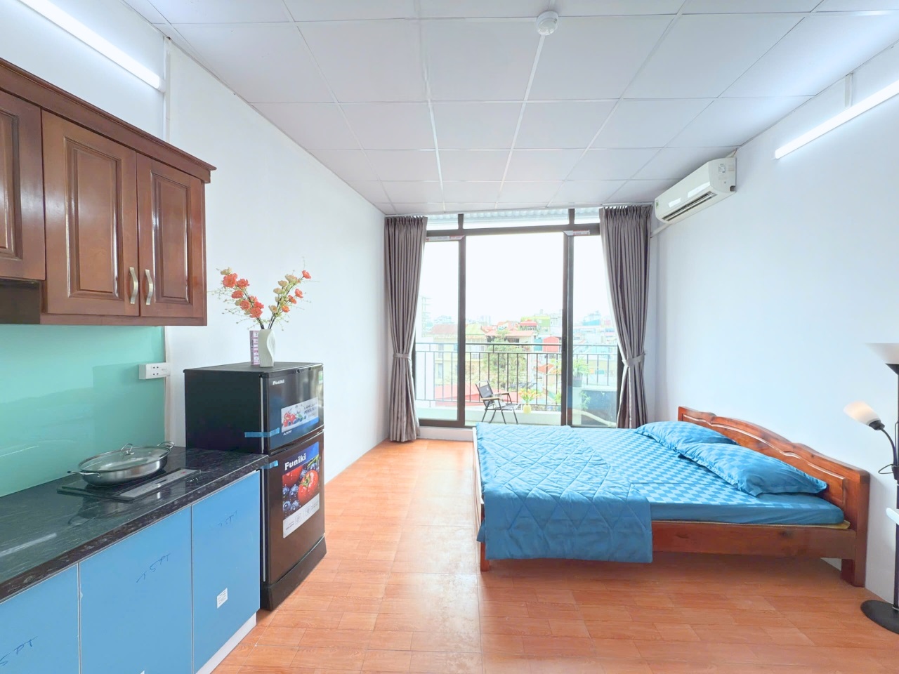Phòng trọ Studio 35m2 tại Salahomes Hồng Mai - Hai Bà Trưng - Phòng ngủ