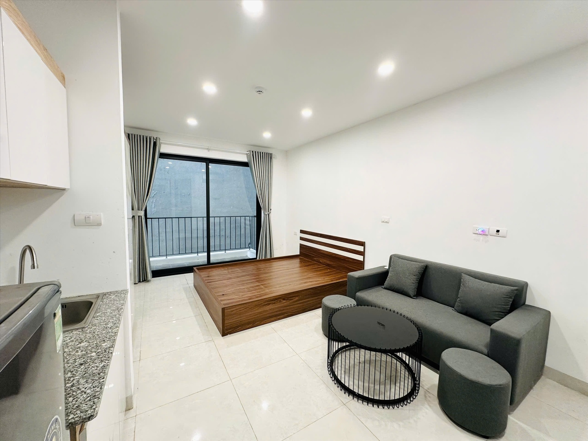 Phòng trọ Studio 28m2 tại 4PS Housing 2 Lạc Long Quân - Tây Hồ - Phòng ngủ