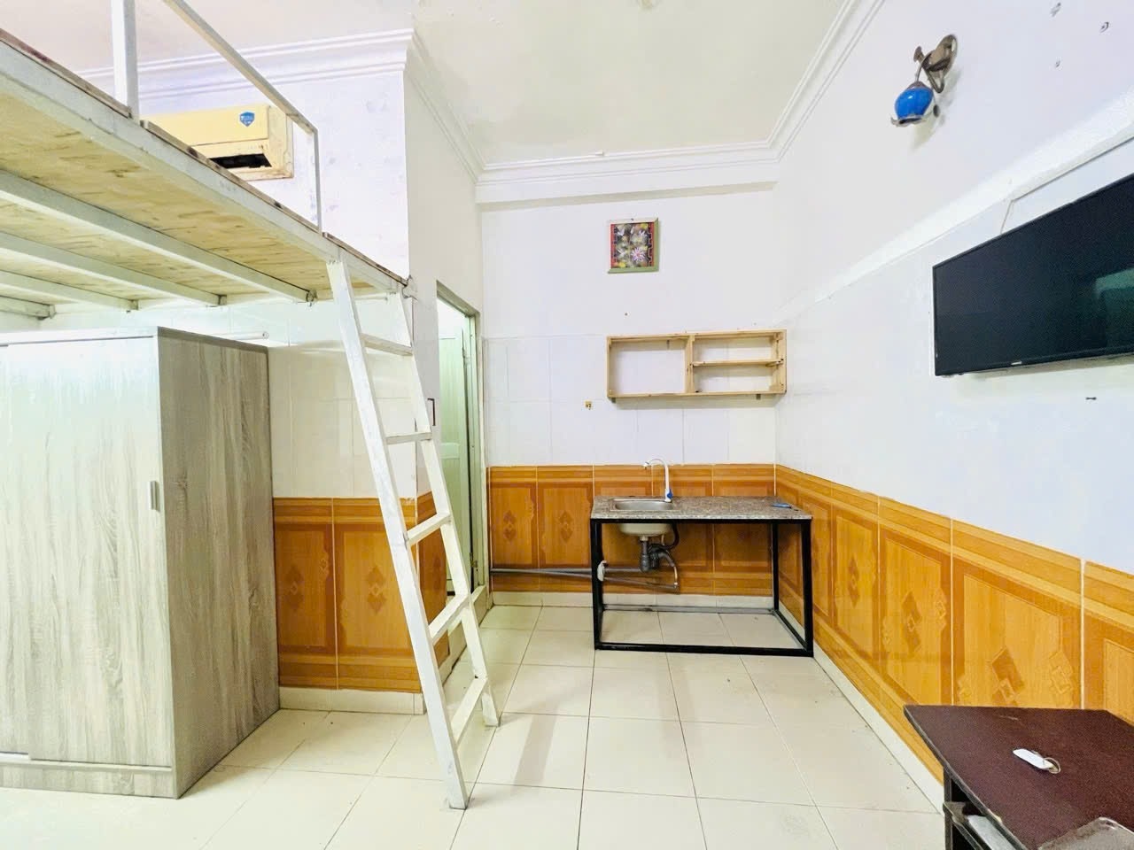 Phòng trọ Duplex 15m2 tại ACHome Đông Bắc - Quận 12 - Phòng khách
