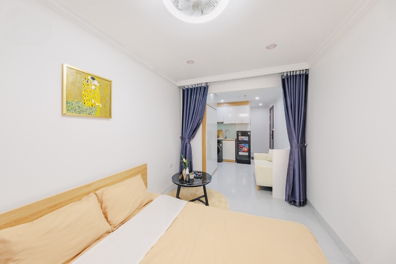 Phòng trọ Studio 25m2 tại Funhome Lương Khánh Thiện 2 - Hoàng Mai - Phòng ngủ