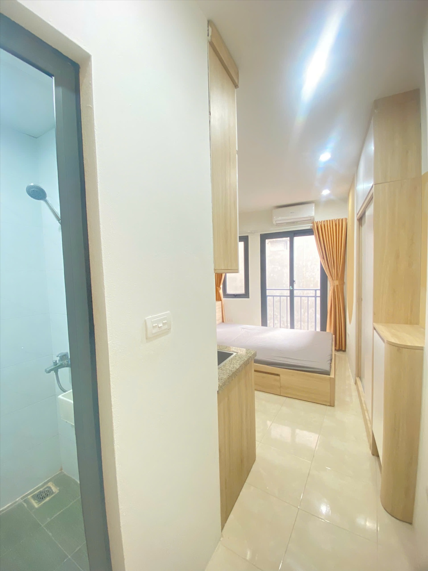 Phòng trọ Studio 25m2 tại Funhome Gốc Đề - Hoàng Mai - Phòng tắm