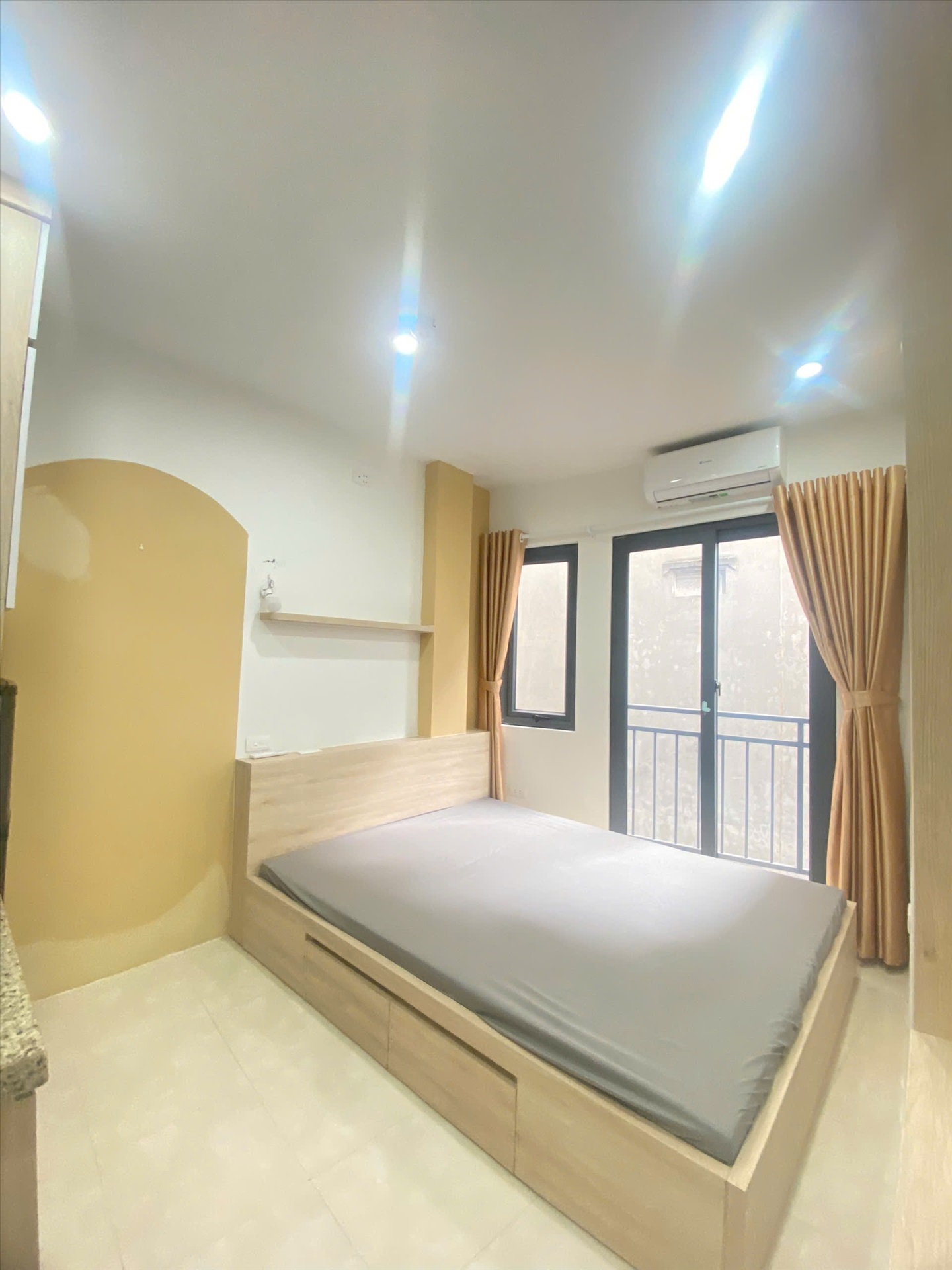 Phòng trọ Studio 25m2 tại Funhome Gốc Đề - Hoàng Mai - Phòng ngủ