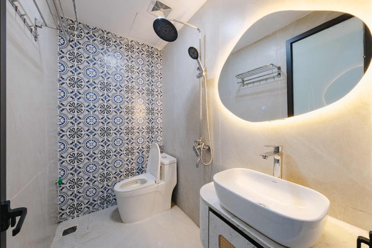 Phòng trọ Studio 25m2 tại Funhome Nguyễn An Ninh - Hoàng Mai - Phòng tắm