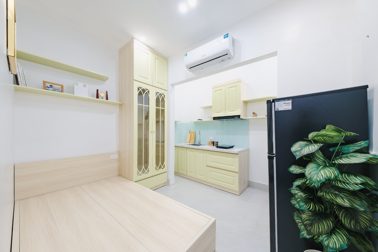 Phòng trọ Studio 25m2 tại Funhome Nguyễn An Ninh - Hoàng Mai - Phòng ngủ