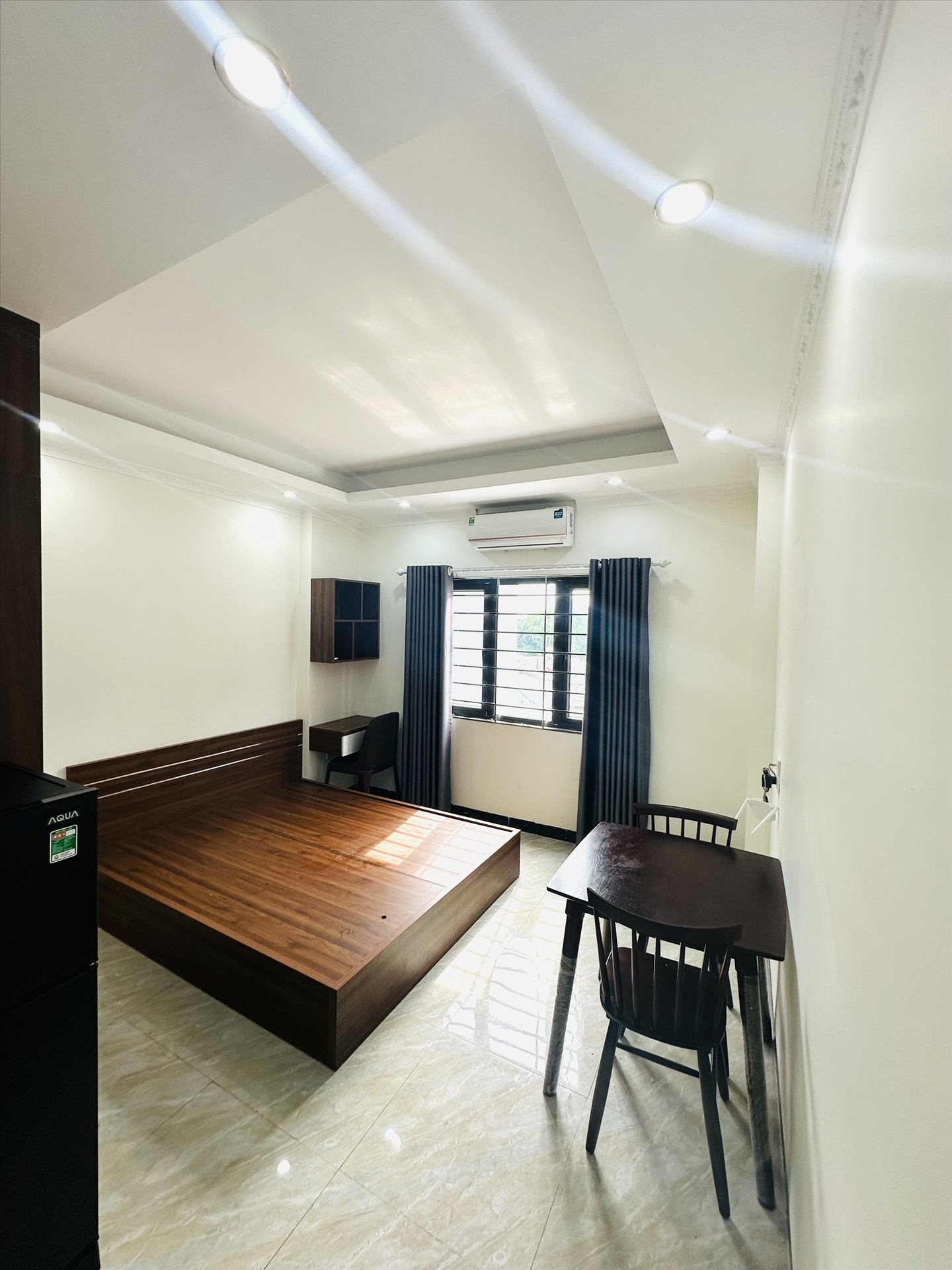 Phòng trọ Studio 30m2 tại Funhome A Lĩnh Nam - Hoàng Mai - Phòng ngủ
