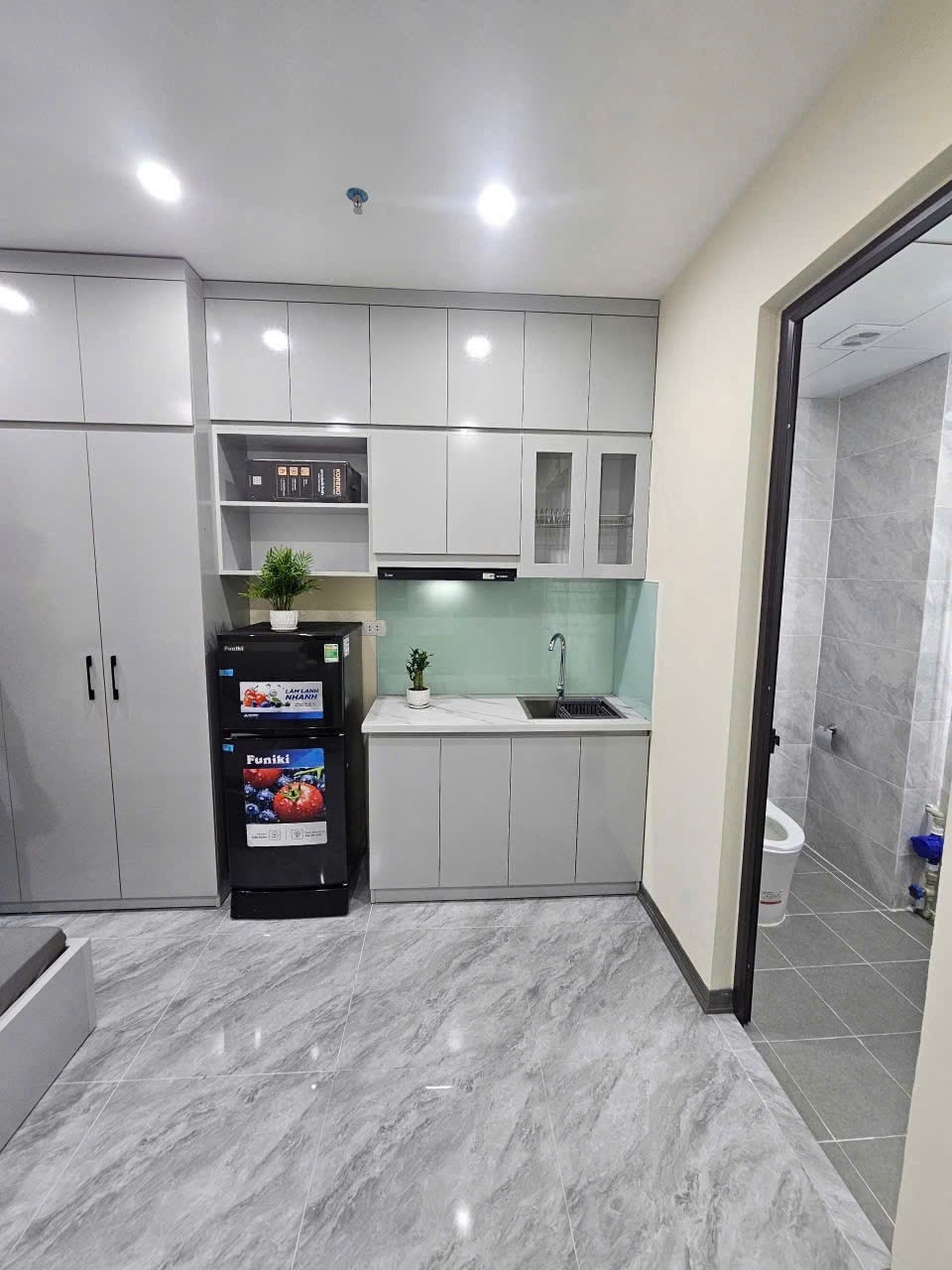 Phòng trọ Studio 25m2 tại Funhome Khuyến Lương - Hoàng Mai - Phòng bếp