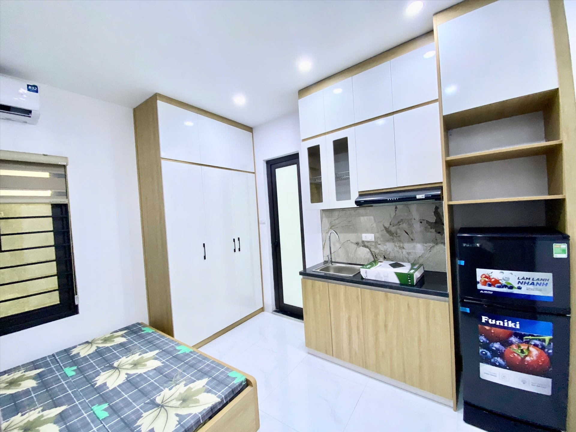 Phòng trọ Studio 25m2 tại Funhome Lò Đúc - Hai Bà Trưng - Phòng ngủ